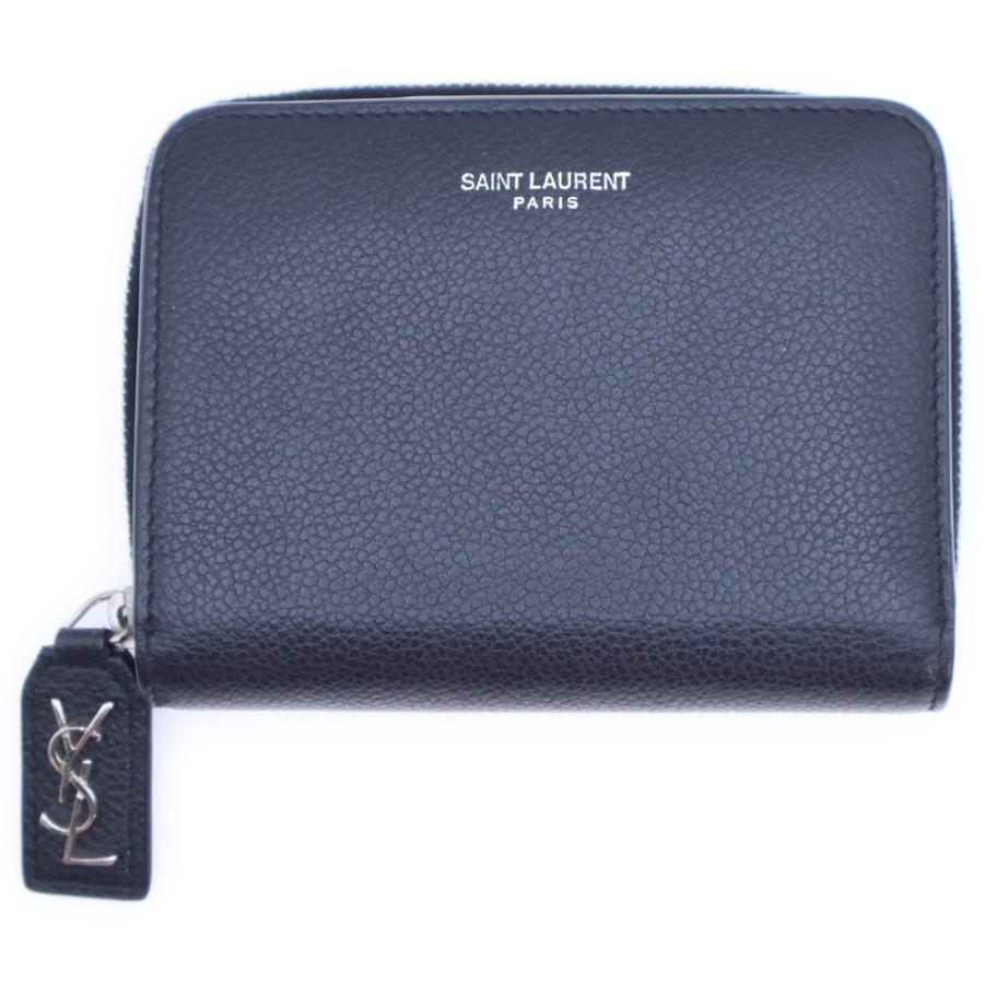 SAINT LAURENT PARIS サンローランパリ レザー二つ折り財布 コンパクト