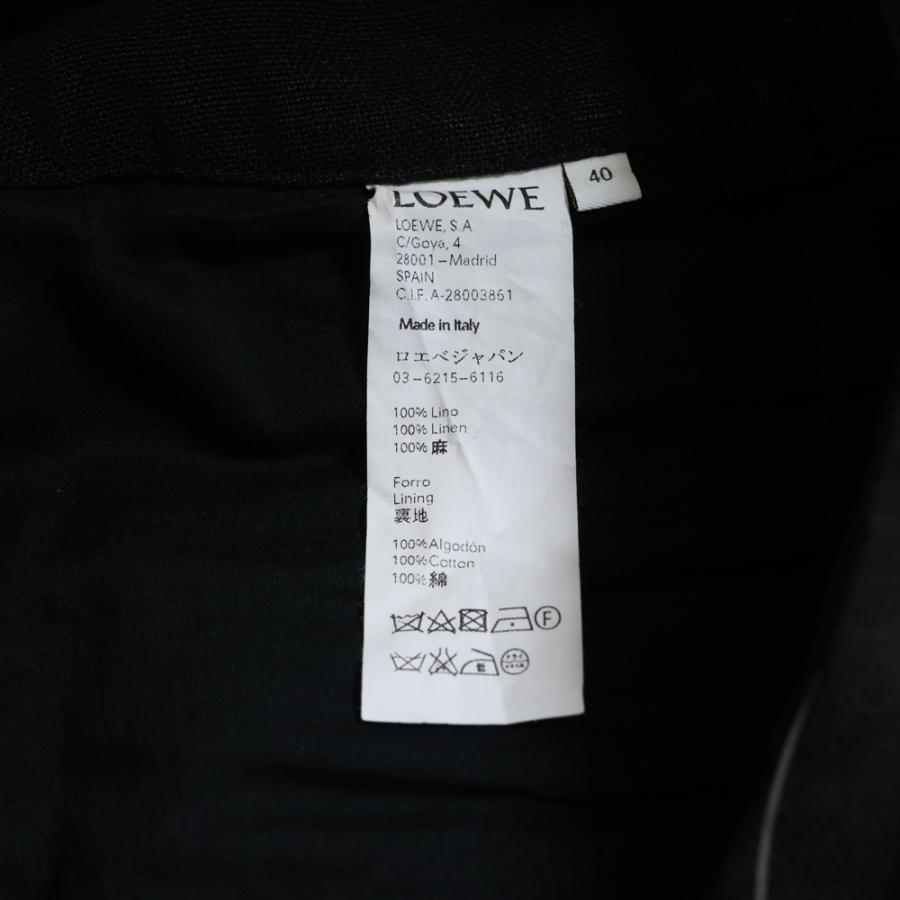 LOEWE（ロエベ） シルバー装飾リネンスラックスパンツ ストレート