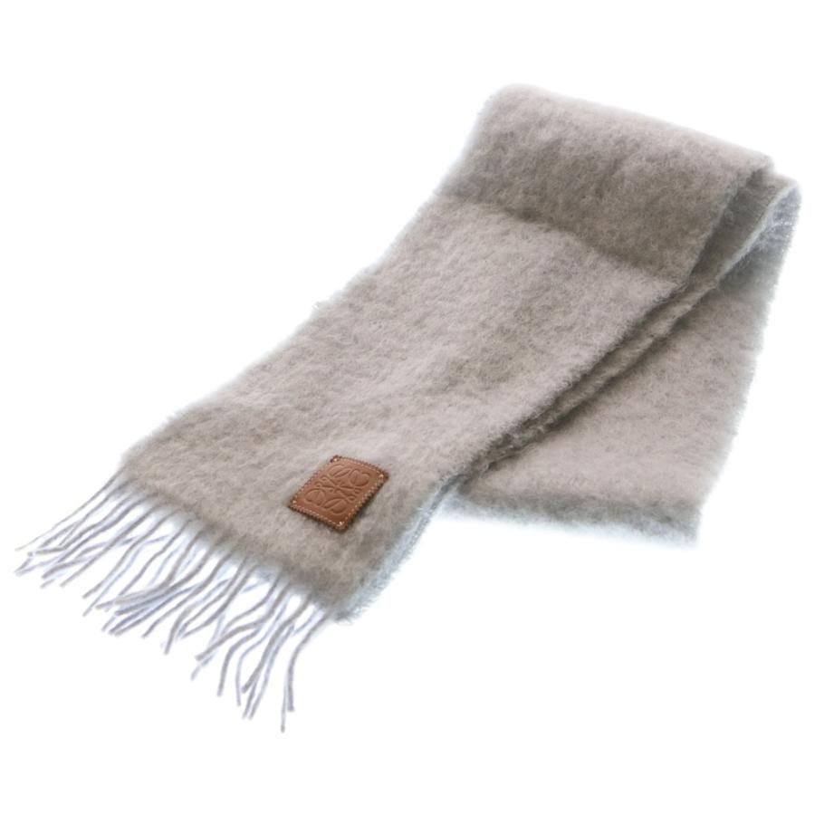 LOEWE（ロエベ） アナグラム モヘアマフラー ストール グレー : BRING
