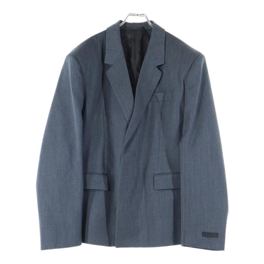 PRADA（プラダ） 2B 比翼ボタン シングルテーラードジャケット グレー