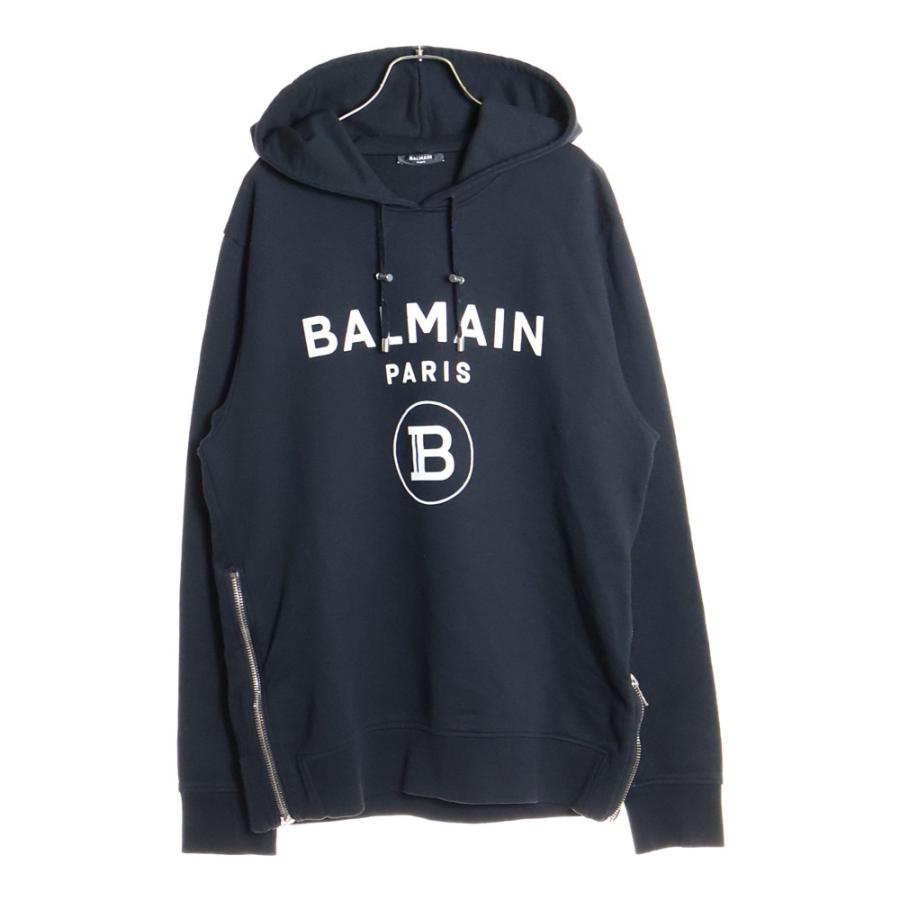 BALMAIN（バルマン） ロゴフロッキー プリントサイドジップ プル