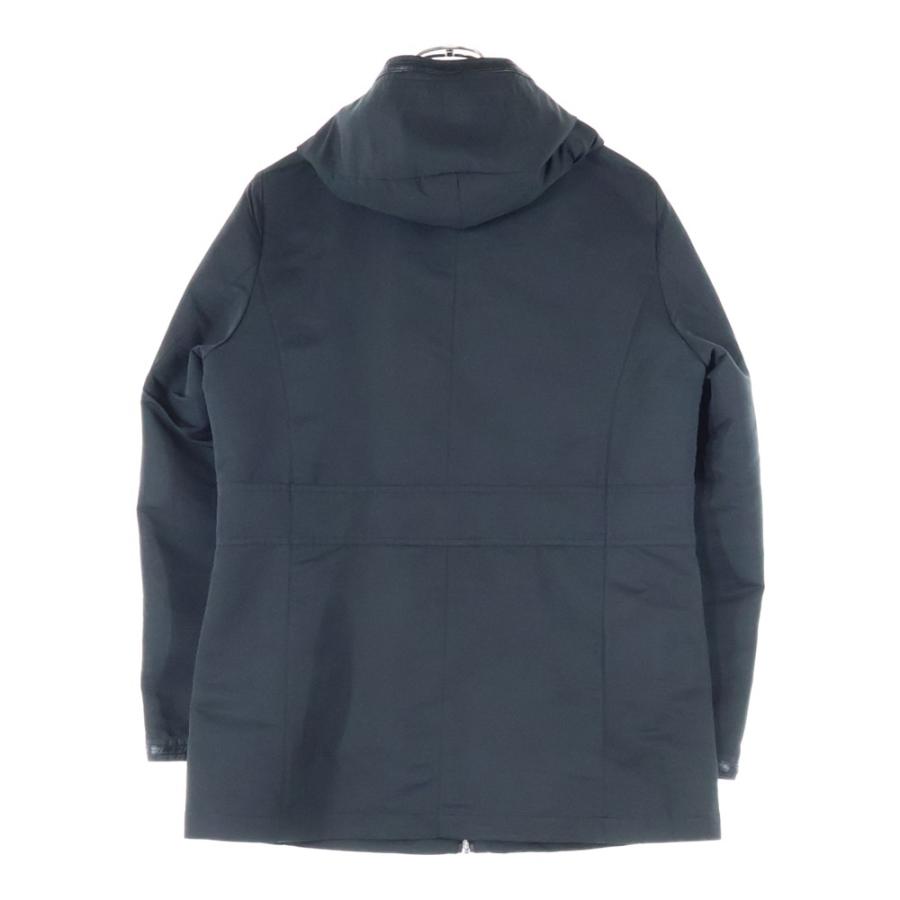 courreges（クレージュ） フード付きナイロンジャケット レザー切替 
