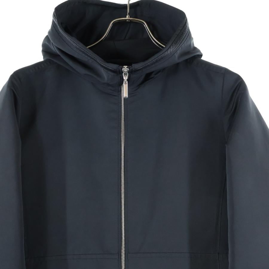 courreges（クレージュ） フード付きナイロンジャケット レザー切替