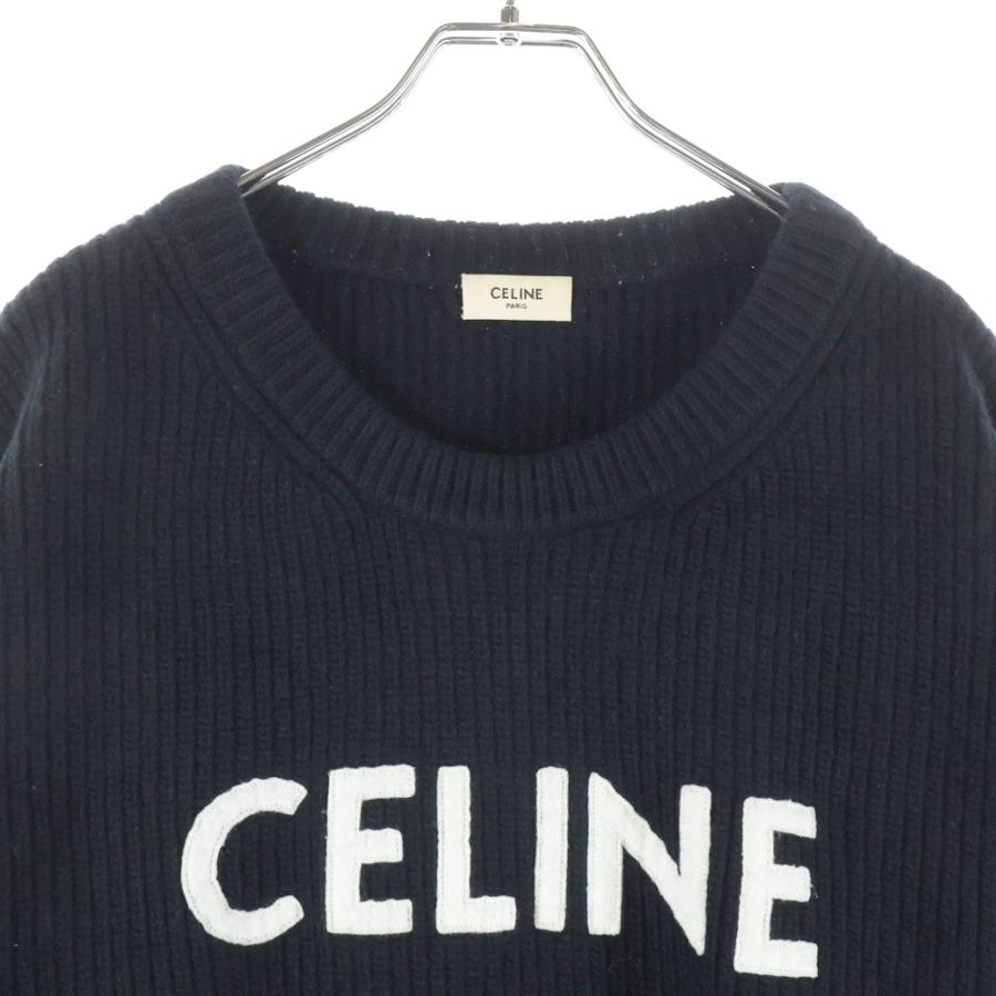 CELINE（セリーヌ） ロゴワッペン クルーネックニット セーター