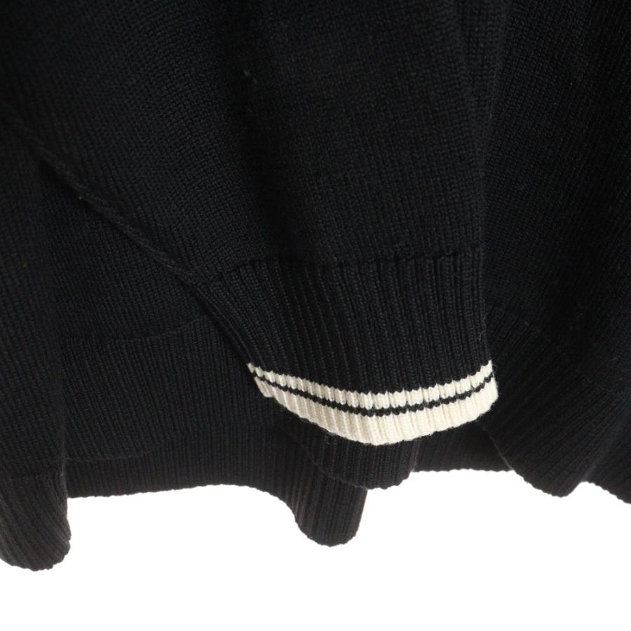 CELINE（セリーヌ） トリオンフ刺繍 Vネックニット セーター ブラック