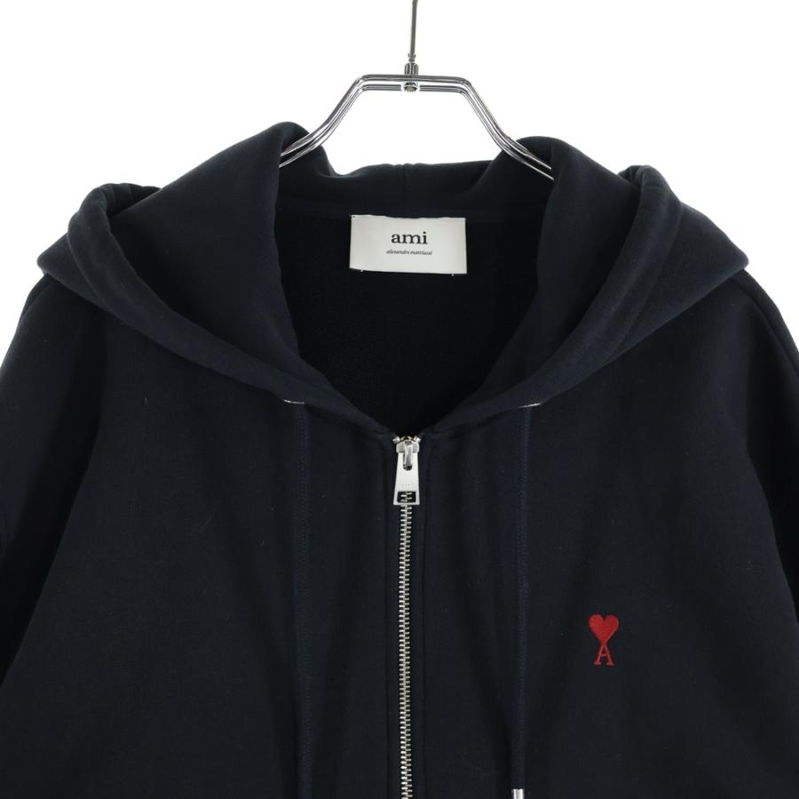 ami paris アミパリス ハート刺繍 ジップアップフーディー パーカー