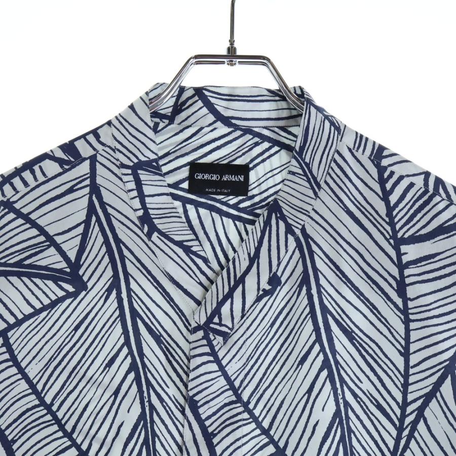 GIORGIO ARMANI ジョルジオアルマーニ 25SS リーフ柄 長袖シャツ