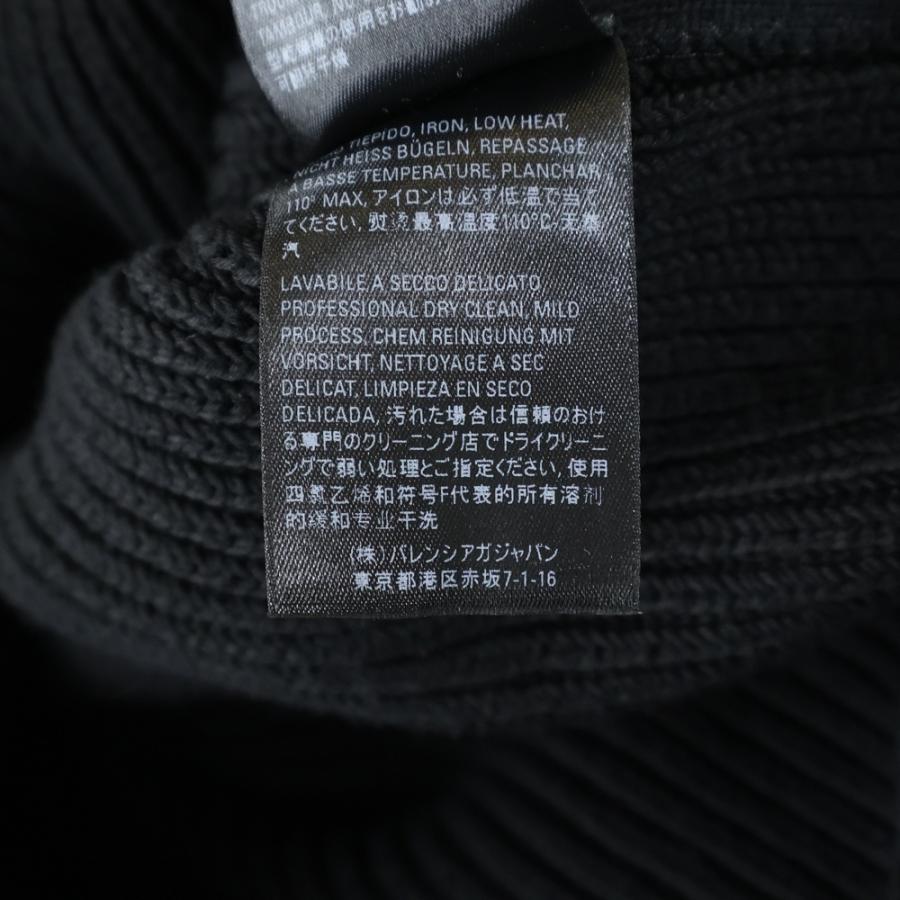 バレンシアガ 21SS Oversized Knit Zip-Up オーバーサイズニット ジップアップセーター ドライバーズニット ブラック 646486 T3189_7