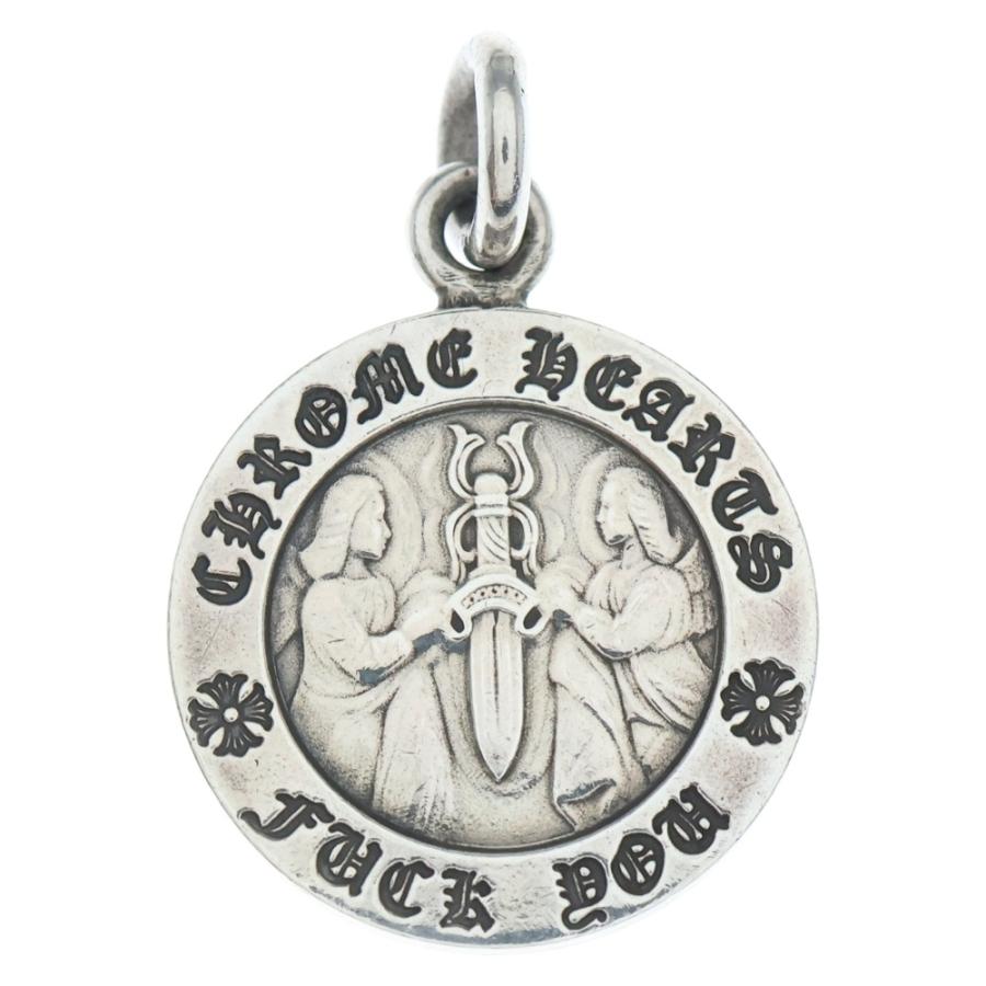 ま*ん様 Chrome Hearts メダルペンダント シルバー CHROME HEARTS（クロムハーツ） CHRM ANGL MDL V〇 エンジェルメダル