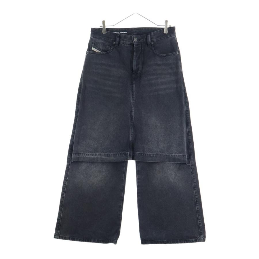 美品　DIESEL ディーゼル デニム シースルレイヤードスカート DIESEL（ディーゼル） D-SYREN-J-S レイヤードスカート デニムパンツ