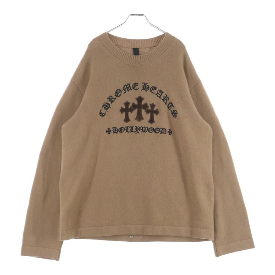 クロムハーツ クロスパッチ付きカシミアニット レディース M CHROME HEARTS（クロムハーツ） SAILIN ON CARDIGAN クロスパッチ付き