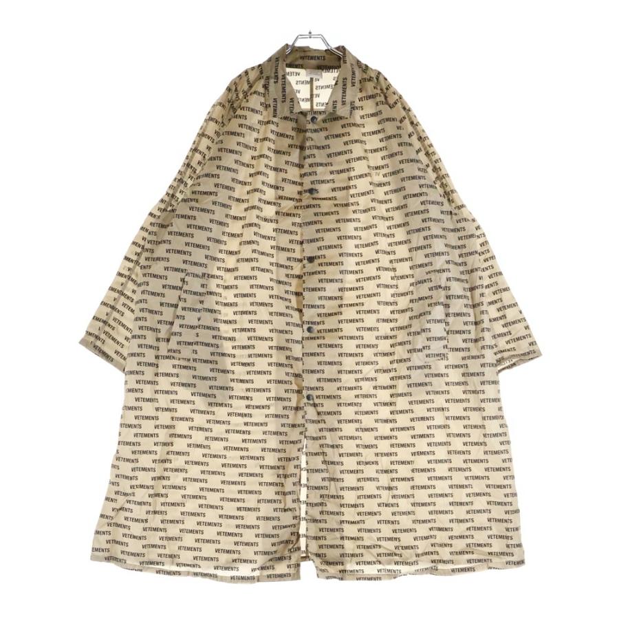 VETEMENTS（ヴェトモン） 18AW MONOGRAM RAINCOAT ロゴ総柄 ナイロン