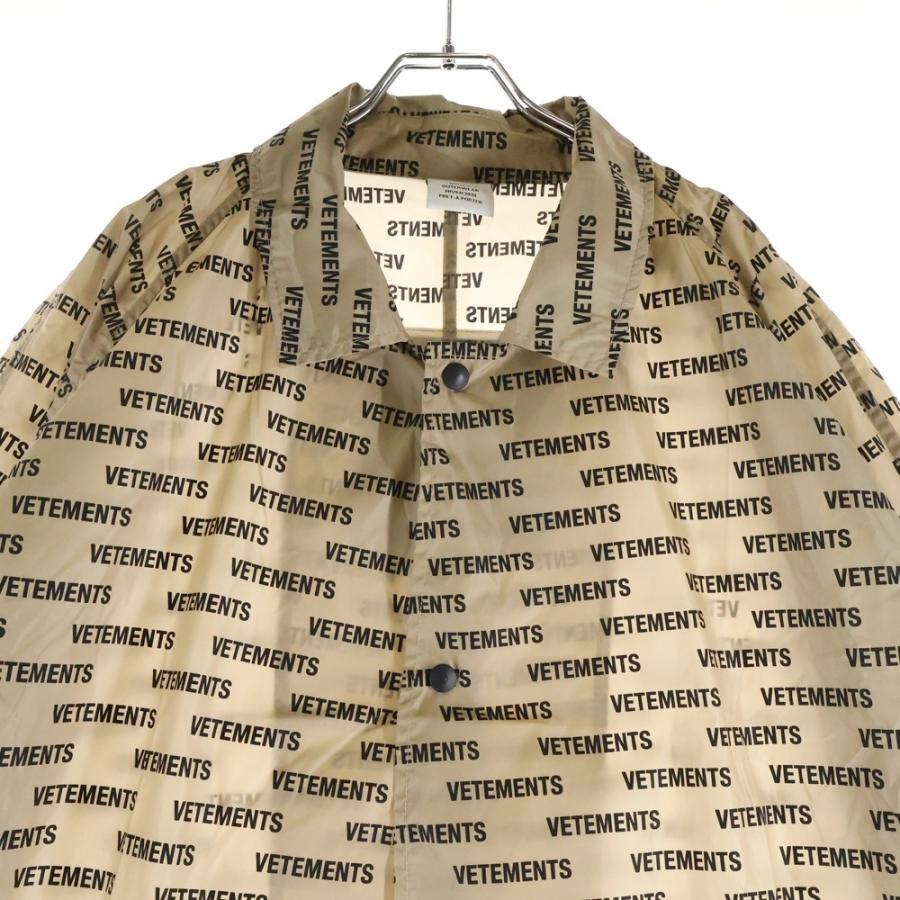 VETEMENTS（ヴェトモン） 18AW MONOGRAM RAINCOAT ロゴ総柄 ナイロン