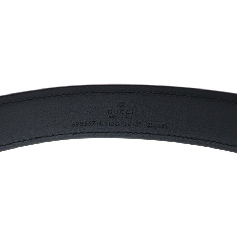 GUCCI（グッチ） インターロッキングG レザーベルト ブラック 690557