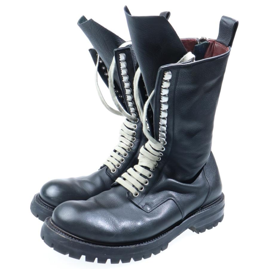 07ss Rick Owens コンバットブーツ ミリタリー Rick Owens（リック・オウエンス） LACE-UP COMBT BOOTS レースアップ