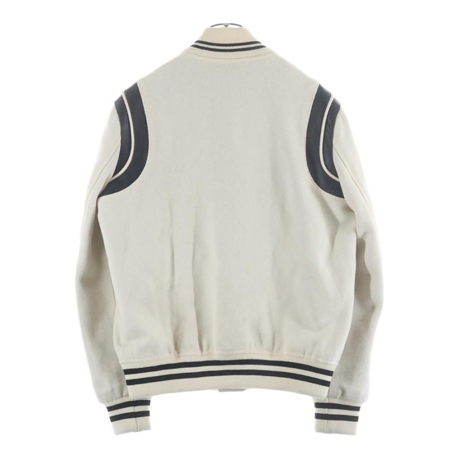 SAINT LAURENT スタジャンジャケット ホワイト/ブラック SAINT LAURENT PARIS サンローランパリ Teddy Jacket テディジャケット