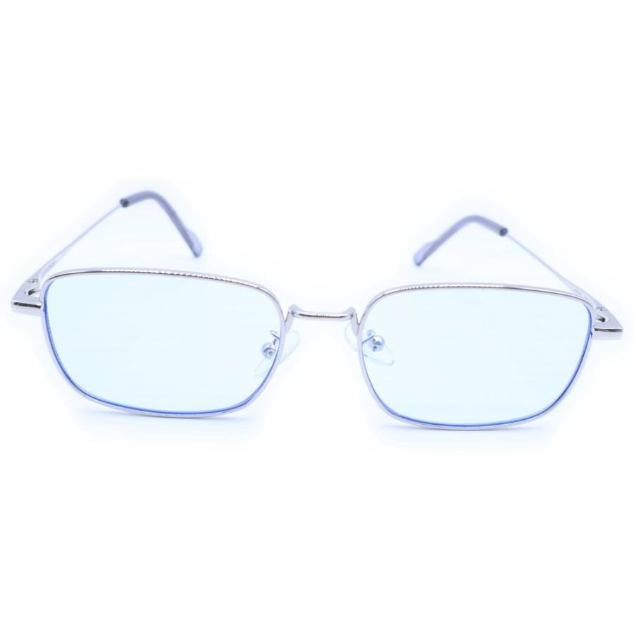 BLUE ELEPHANT リムレスメガネ サングラス メガネ NO BRAND ノーブランド BLUE ELEPHANT ブルー リムレスサングラス