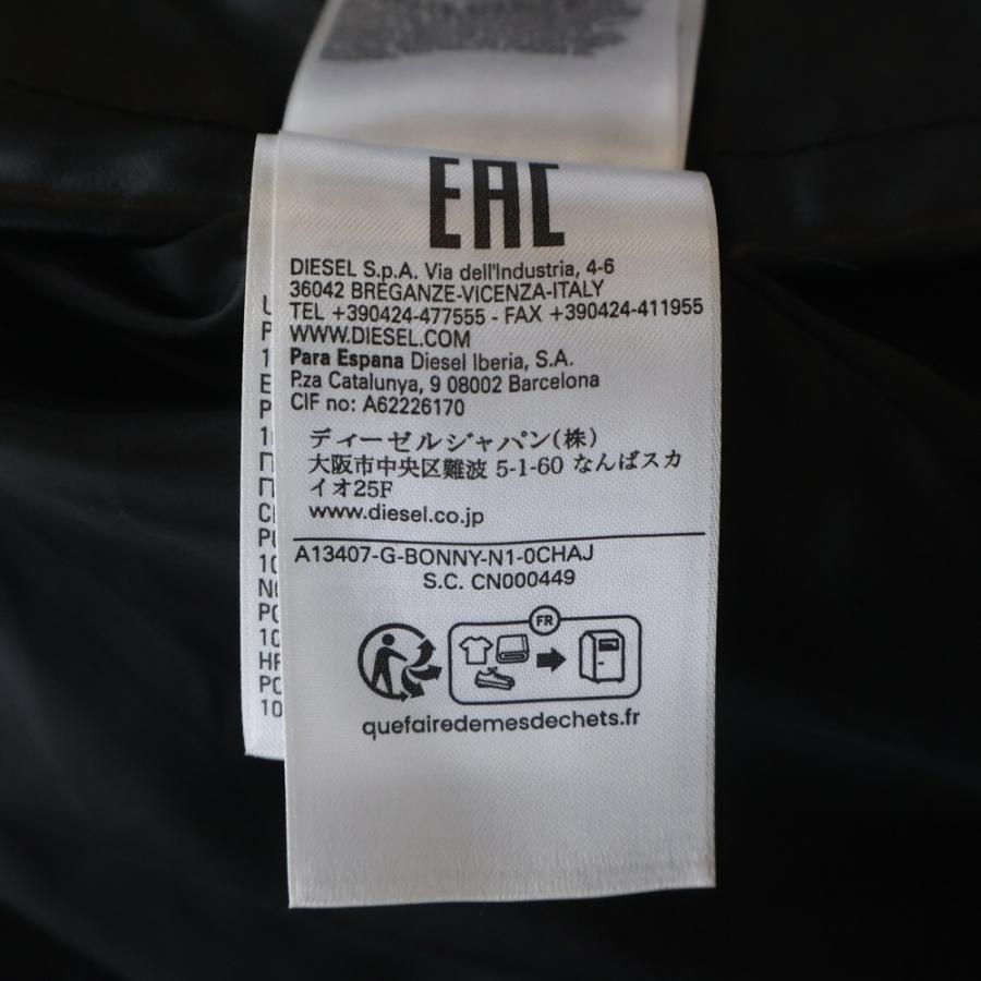 DIESEL ディーゼル フェイクレザージップアップジャケット フード付きジャケット ブラック A13407 DIESEL（ディーゼル） フェイクレザージップアップジャケット フード