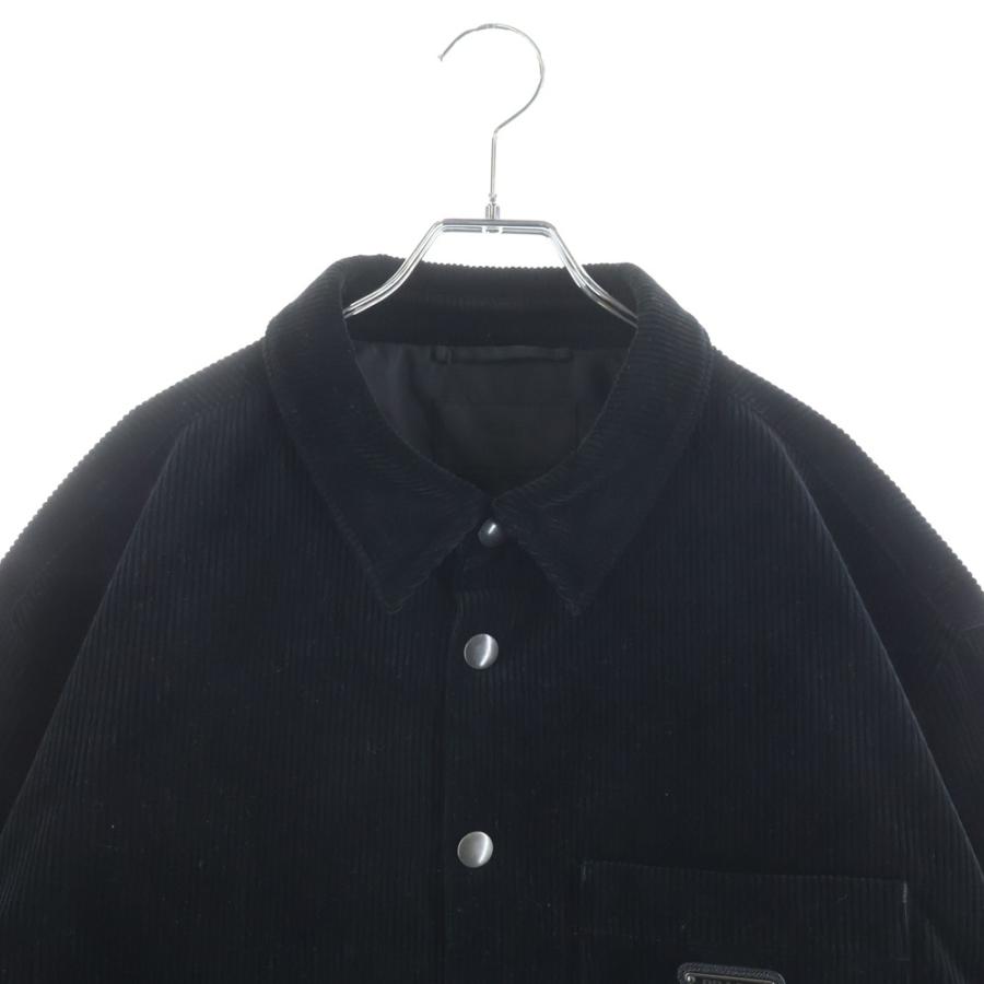 プラダ PRADA トライアングルプレート コーデュロイジャケット ブルゾン 中古・古着通販】PRADA (プラダ) コーデュロイブルゾンジャケット