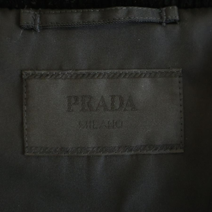 PRADA（プラダ） トライアングルロゴ コーデュロイジャケット ブラック