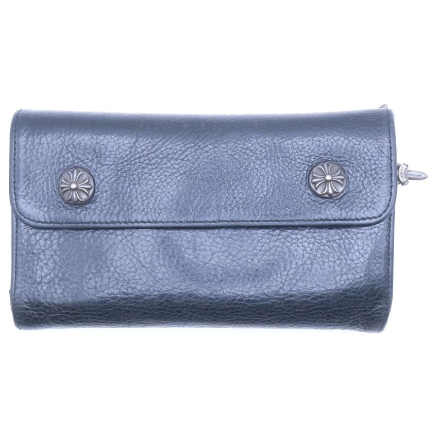CHROME HEARTS クロムハーツWAVEウェーブ レザーウォレット 財布 CHROME HEARTS（クロムハーツ） WAVE ウェーブ レザーウォレット 財布