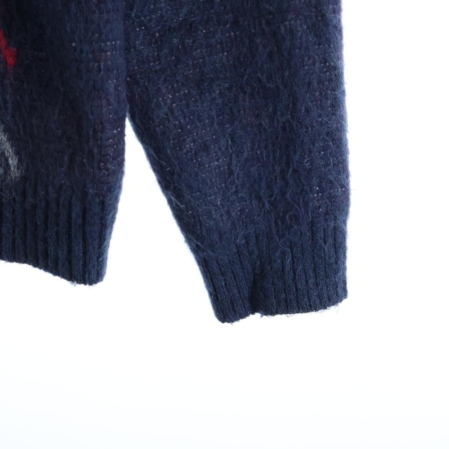 ニードルスNeedles 22aw パピヨン柄　カーディガン ネイビーグレー Needles（ニードルス） 22AW MOHIAR PAPILLON CARDIGAN モヘア
