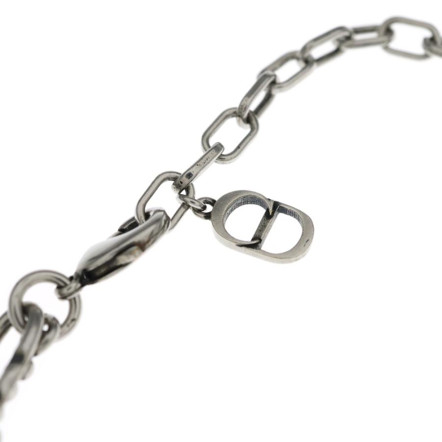 DIOR シルバーチェーンブレスレット DIOR ディオール BRACELET BUCKLE CHAIN LINK MONOGRAM CD チェーン