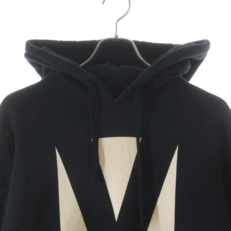 VALENTINO ヴァレンティノ 25AW フロントプリント プルオーバーパーカー ブラック 6V3MF28NAQA VALENTINO（ヴァレンティノ） 25AW フロントプリント プルオーバー