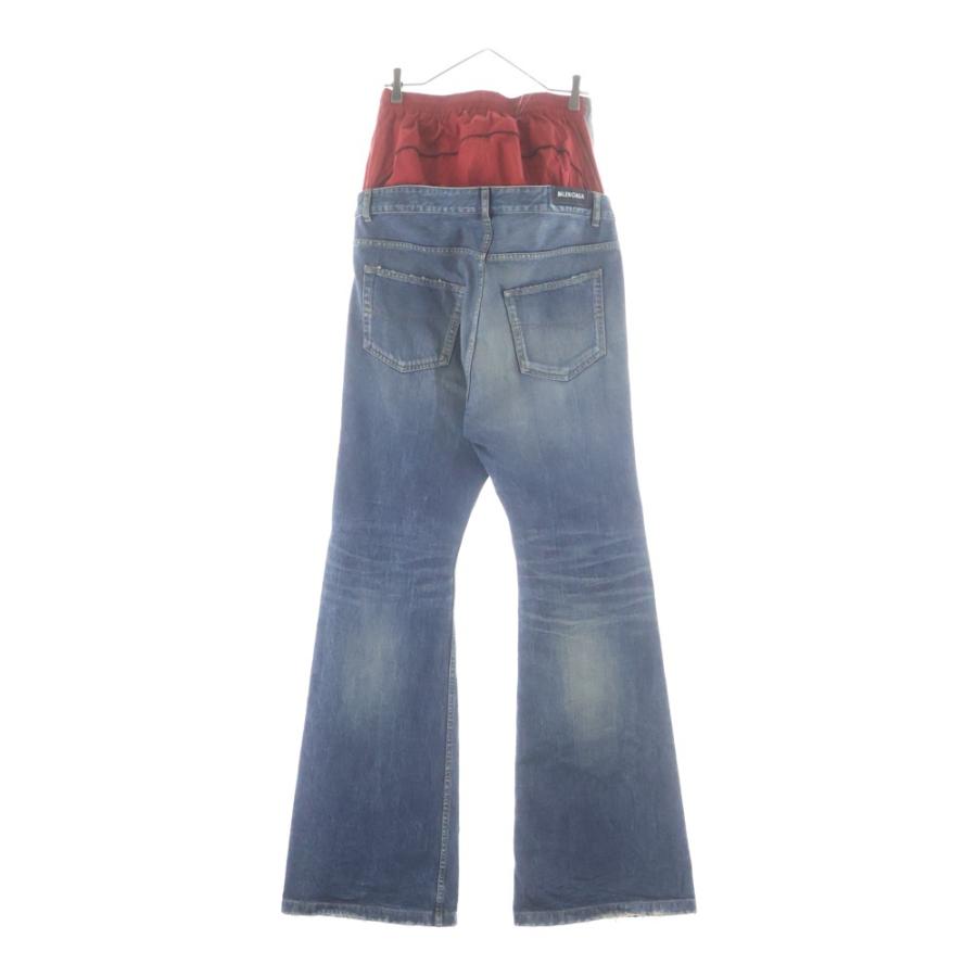 balenciaga 24ss デニムパンツ BALENCIAGA（バレンシアガ） 24SS レイヤードデニムパンツ レッド