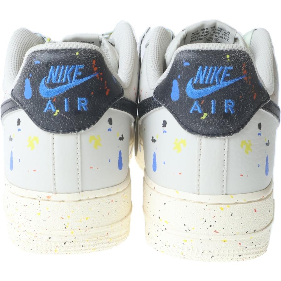 NIKE　airforce1 スニーカーペイント　28cm Nike Air Force 1 '07 Reflective Multi Swoosh White Blue FB8971-100
