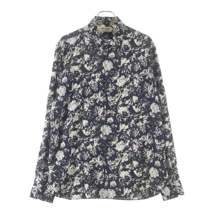 SAINT LAURENT PARIS サンローランパリ 20SS 総柄フラワーシルク 長袖