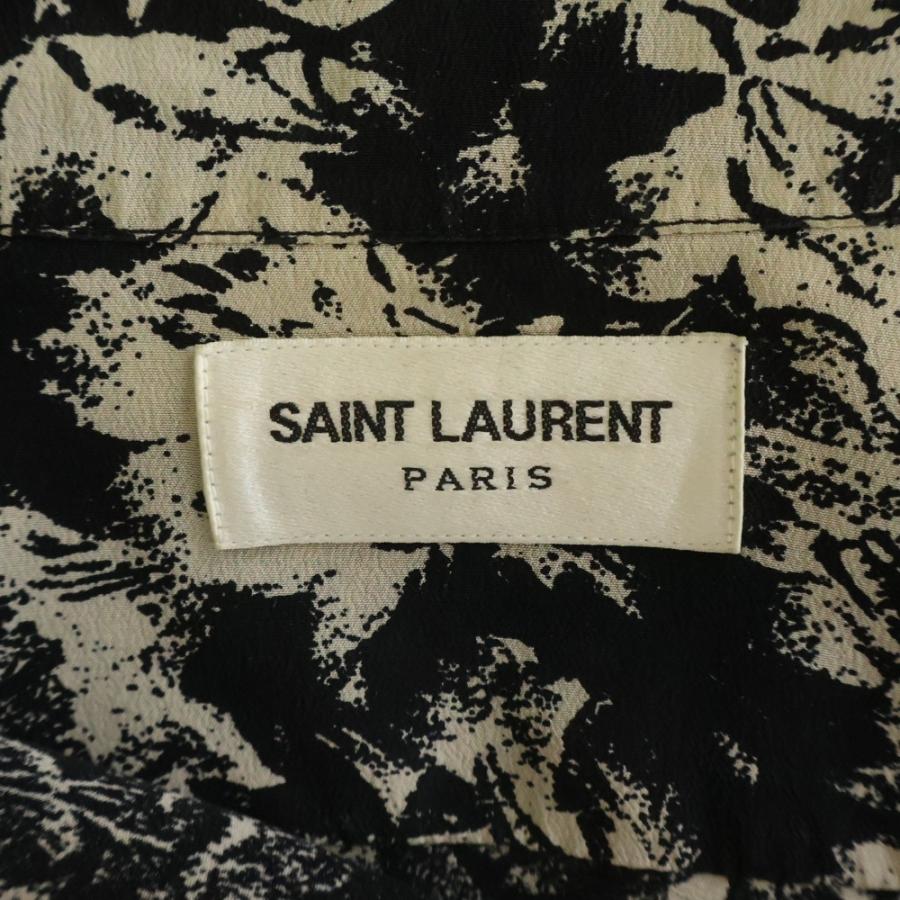 SAINT LAURENT PARIS サンローランパリ 20SS 総柄フラワーシルク 長袖