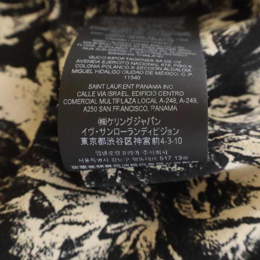 SAINT LAURENT PARIS サンローランパリ 20SS 総柄フラワーシルク 長袖