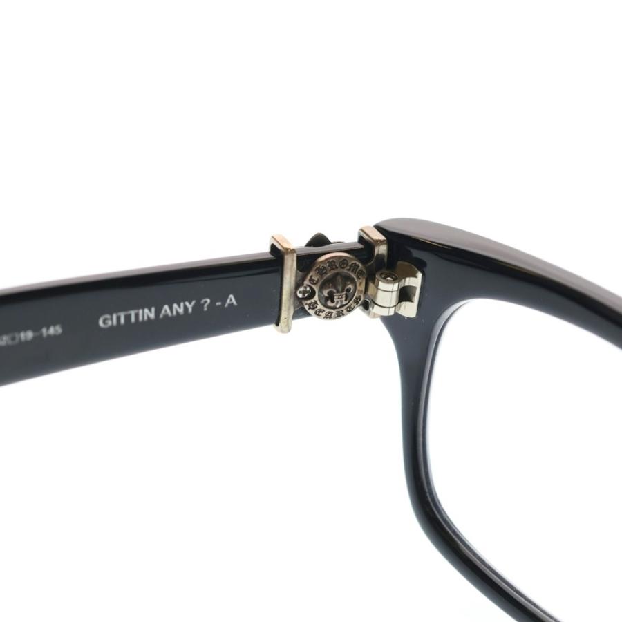 CHROME HEARTS クロムハーツ GITTIN ANY？-A BSフレアテンプル ウェリントン サングラス メガネ ブラックの画像