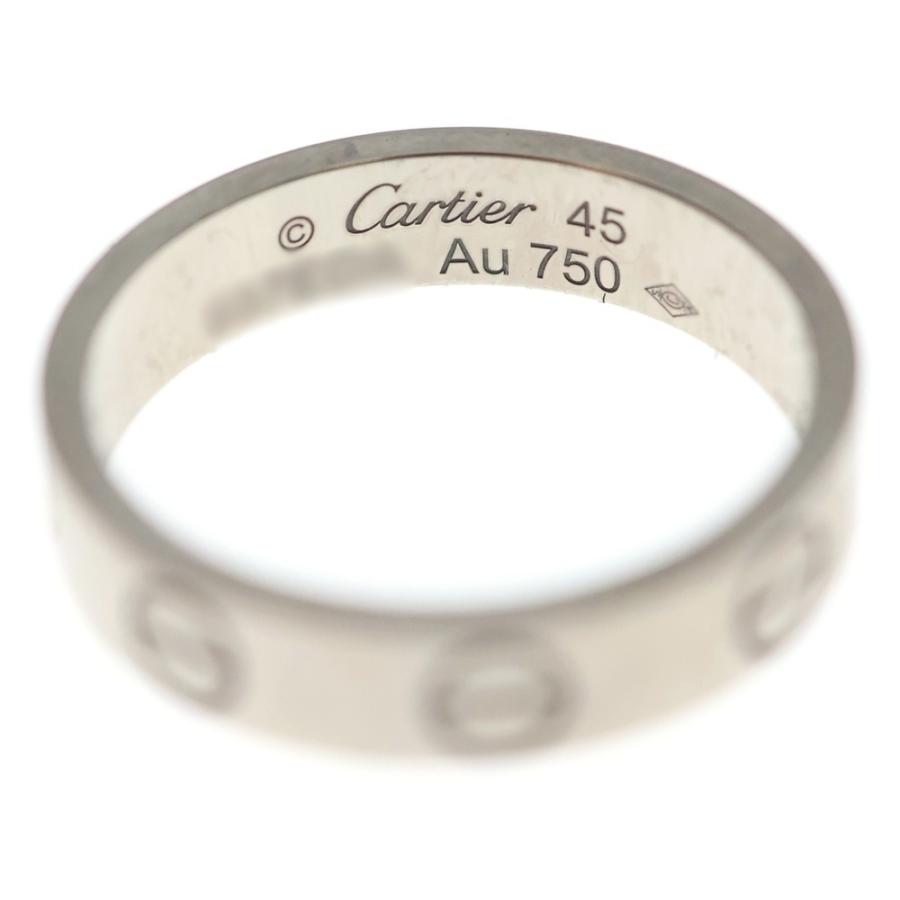 Cartier（カルティエ） MINI LOVE ミニラブ リング AU750WG ♯45