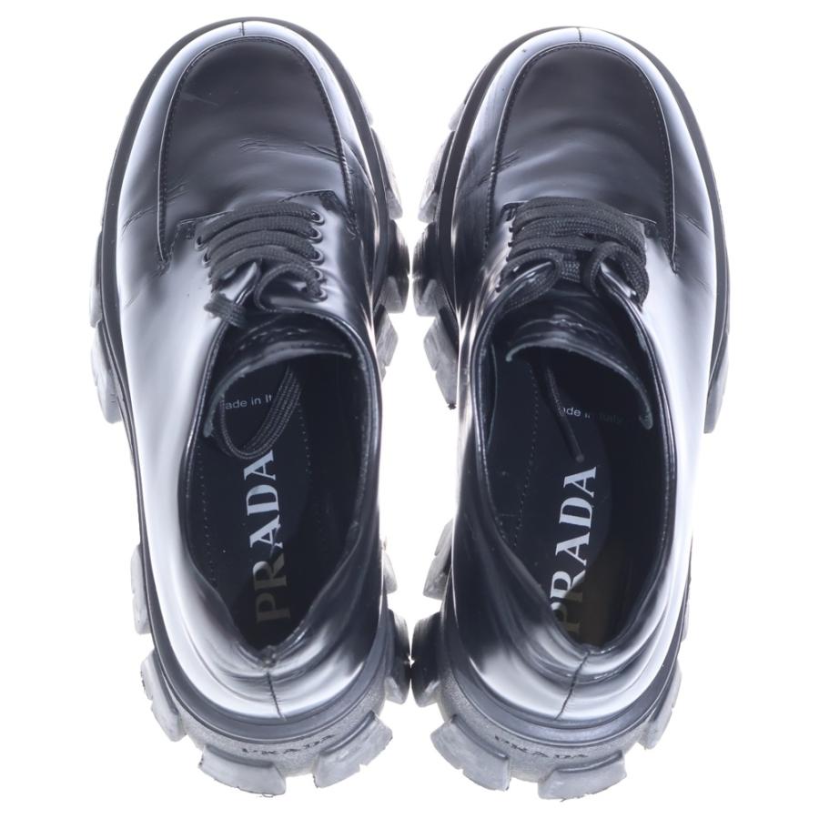 PRADA（プラダ） モノリス ブラッシュド レザー レースアップ シューズ