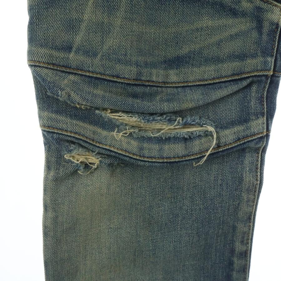 BALMAIN（バルマン） ダメージ加工バイカーデニムパンツ インディゴ
