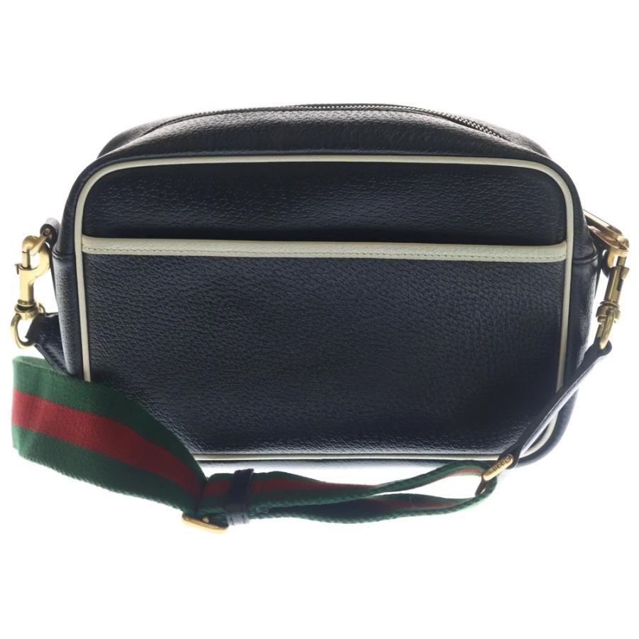 GUCCI（グッチ） ×adidas ロゴ レザー ショルダーバッグ ブラック