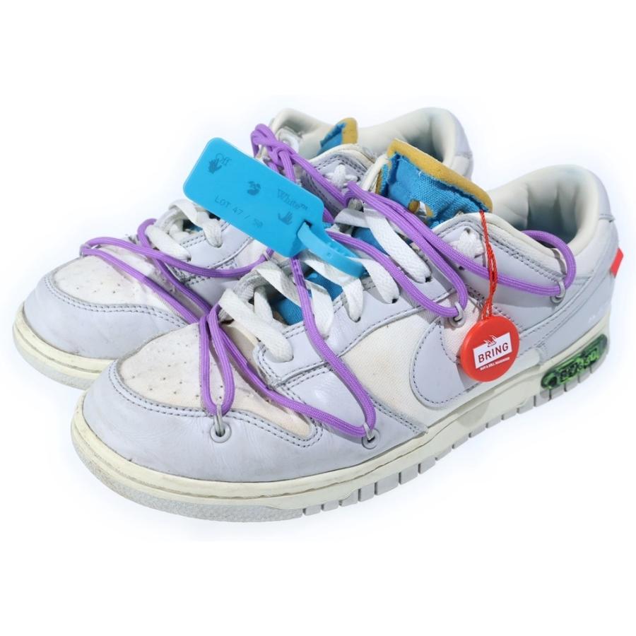 NIKE ナイキ ×Off White DUNK LOW オフホワイト ダンク ローカットスニーカー ホワイト US8.5/26.5cm DM1602-125 NIKE（ナイキ） ×Off White DUNK LOW オフホワイト ダンク ローカット