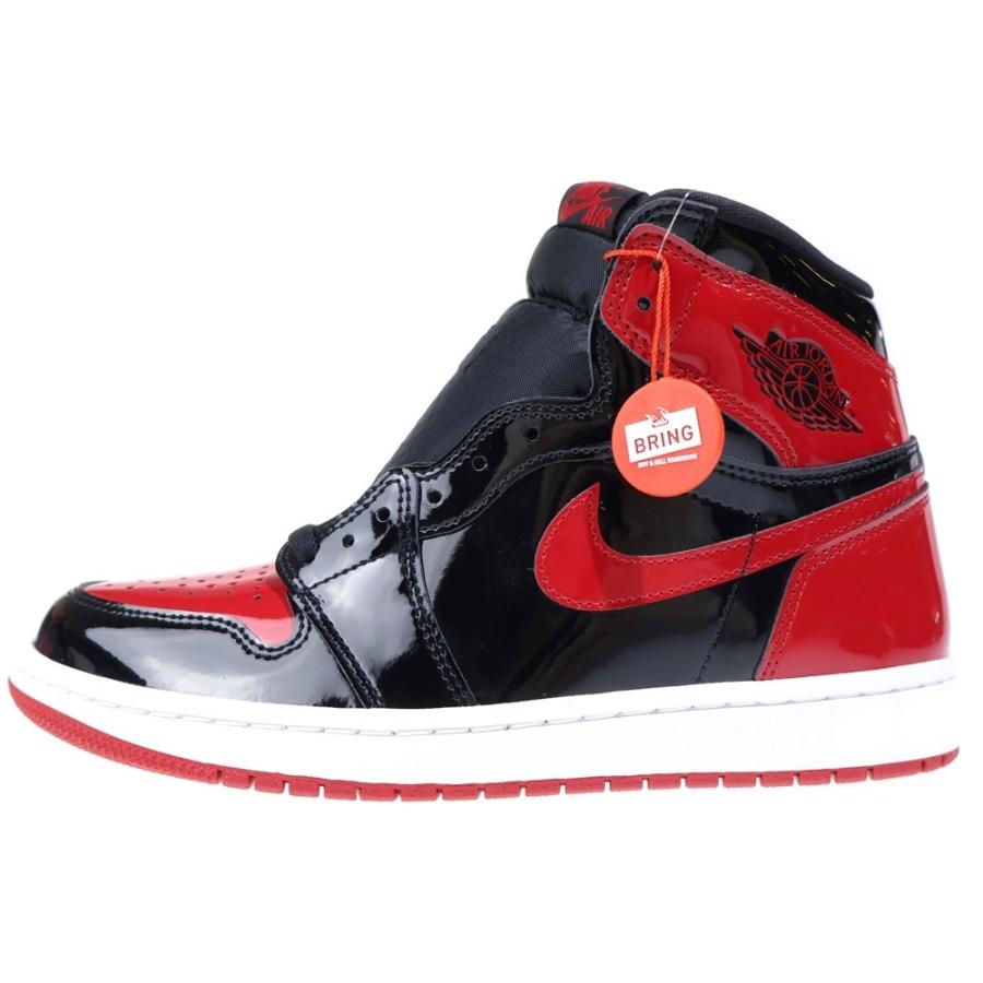 バスケットボール Nike Air Jordan 1 赤/黒 ハイカット パテント