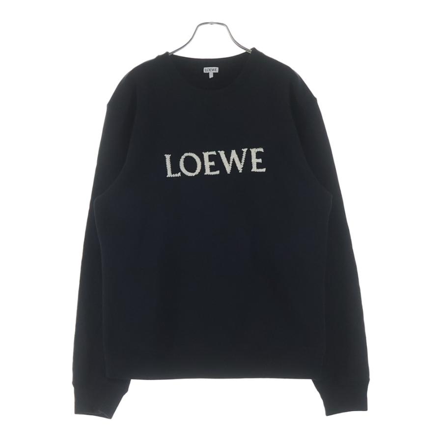 LOEWE（ロエベ） ロゴ刺繍 クルーネック長袖スウェットトレーナー