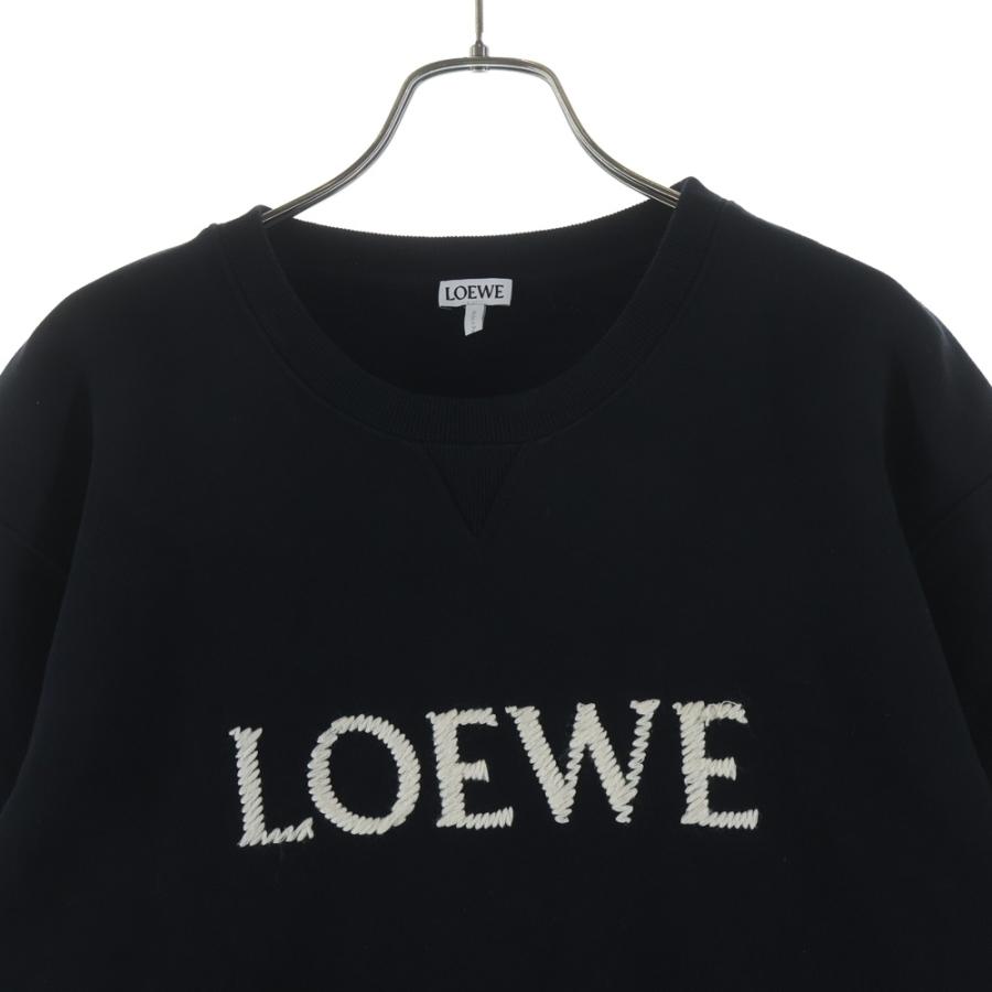 LOEWE（ロエベ） ロゴ刺繍 クルーネック長袖スウェットトレーナー 