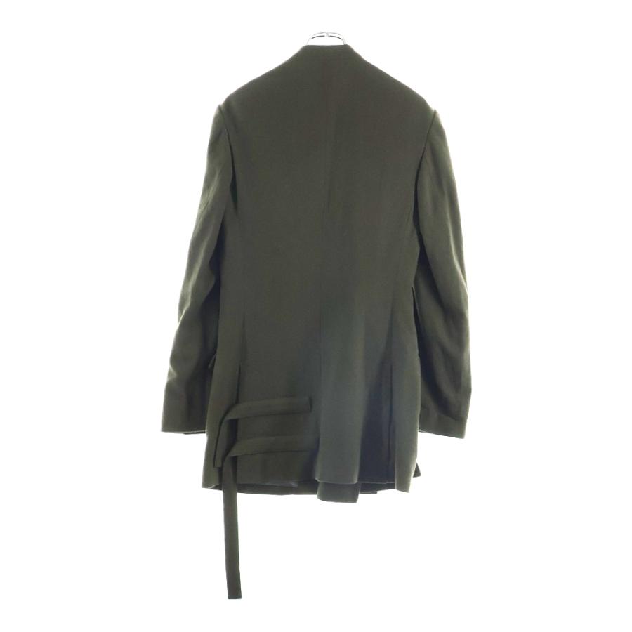 Yohji Yamamoto ヨウジヤマモト 23AW 立ち衿フラシベルトコート ボンテージジャケット グリーン HJ-J70-143 Yohji Yamamoto（ヨウジヤマモト） 23AW 立ち衿フラシベルトコート