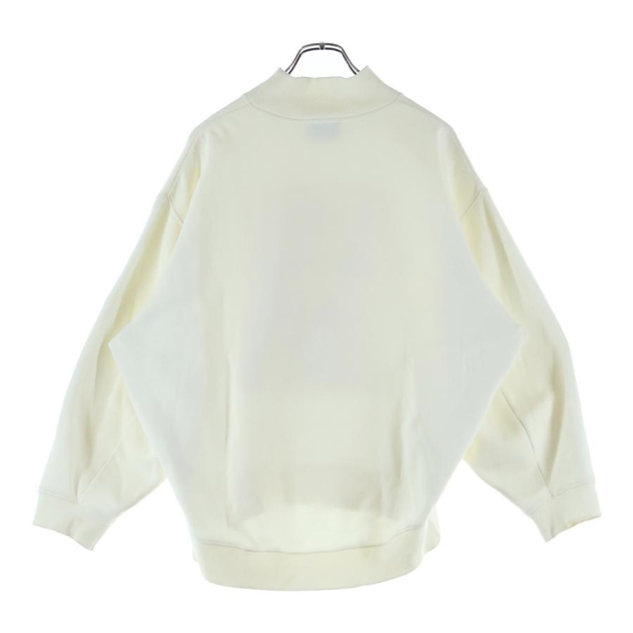 Acne Studios アクネ ストゥディオズ フロントグラフィックロゴプリントモックネックスウェット トレーナー ホワイト