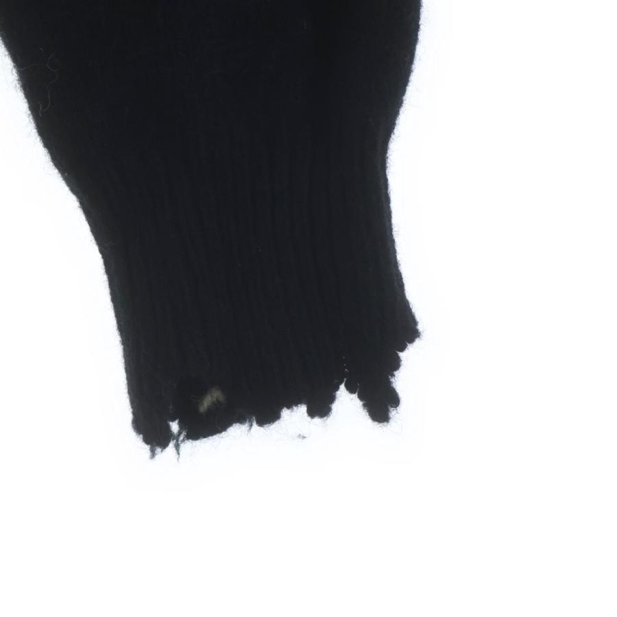 セントマイケル 22AW CLF MEN KNIT フロントデザイン ニットセーター ダメージ加工 デストロイ加工 ブラック SM-A22-0000-033