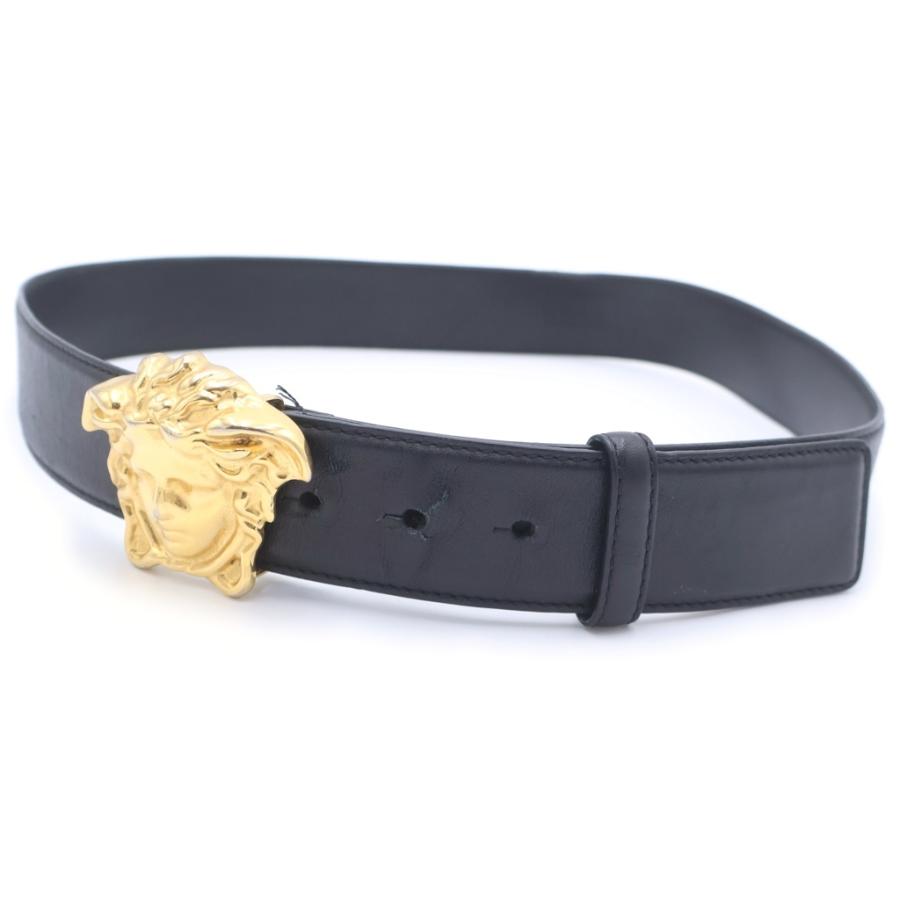 VERSACE ヴェルサーチ メデューサバックル レザーベルト ブラック DOU4140.DVTP1 VERSACE（ヴェルサーチェ） ヴェルサーチ メデューサバックル レザー