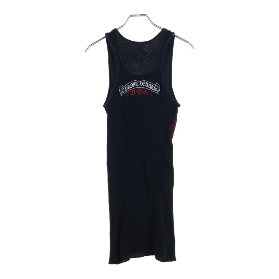 CHROME HEARTS クロムハーツ OLD SCRL LOGO TANK スクロール ロゴ タンクトップ ノースリーブ ブラック CHROME HEARTS（クロムハーツ） OLD SCRL LOGO TANK スクロール ロゴ