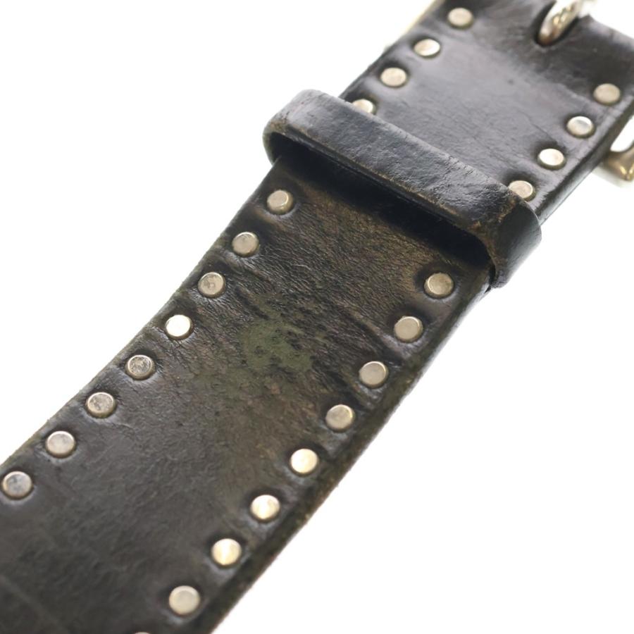 Diorhomme 06aw スタッズベルト レザー エディ期 黒 ブラック Dior HOMME ディオールオム 06aw エディ期 レザー スタッズベルト
