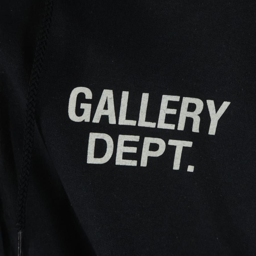 GALLERY DEPT. ギャラリーデプト SUN FADED ENGLISH LOGO ZIP UP HOODIE ユーズド加工 ジップアップフーディ パーカー ブラック GALLERY DEPT. ギャラリーデプト SUN FADED ENGLISH LOGO ZIP UP
