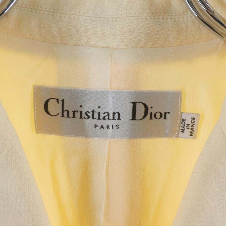 Christian Dior クリスチャンディオール ウール シルク ベスト ジレ ワンピース 111D01A1166 アイボリー 34の画像